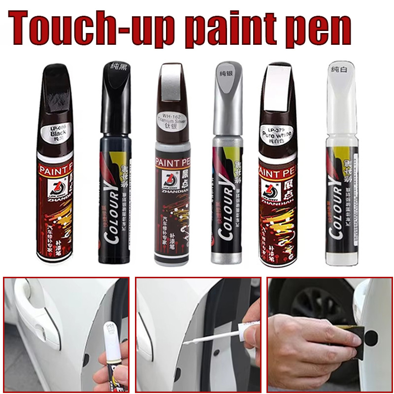 Paint Model Kit - MOBIDEA (Wit/Zilver/Zwart) Autoreparatiepen Krassenverwijderaar Verfpen Reparatiegereedschap
