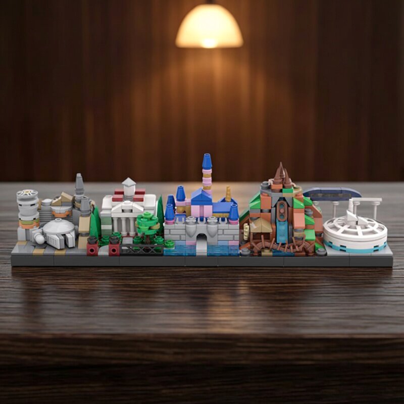 Model Kit Fantasy - Fantasie-kasteel uit een sprookje, skyline-model, bouwset