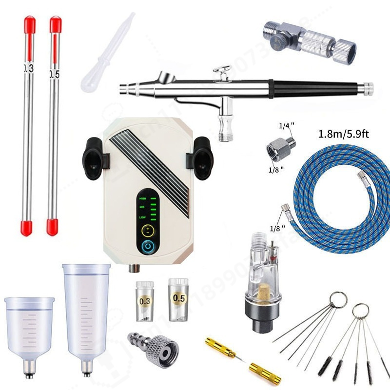 Mini Airbrush Compressor Set,  - Paint Model Kit recensie en prijs