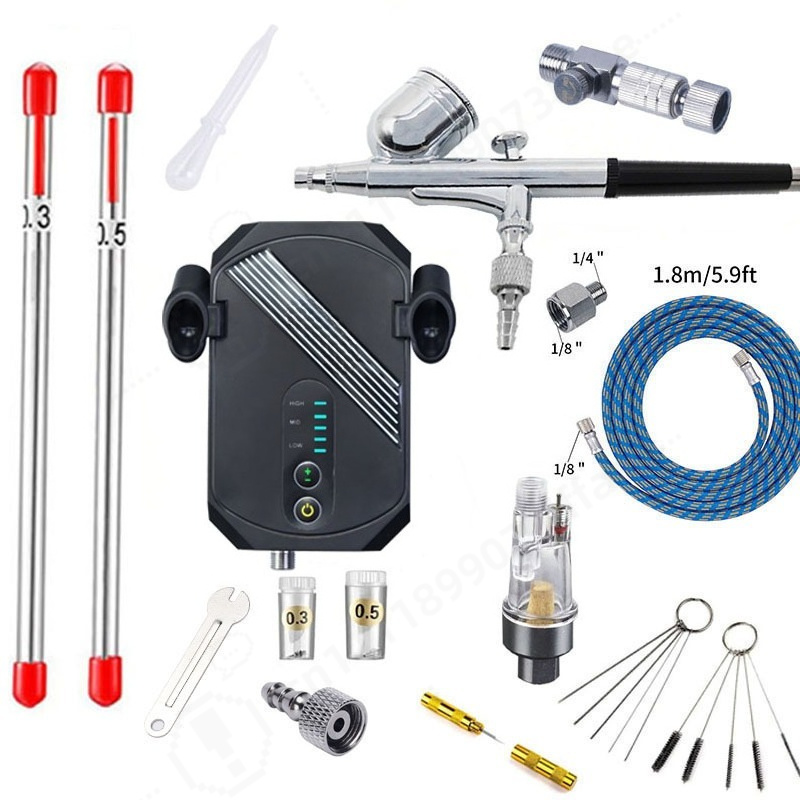 Mini Airbrush Compressor Set,  - Paint Model Kit recensie en prijs